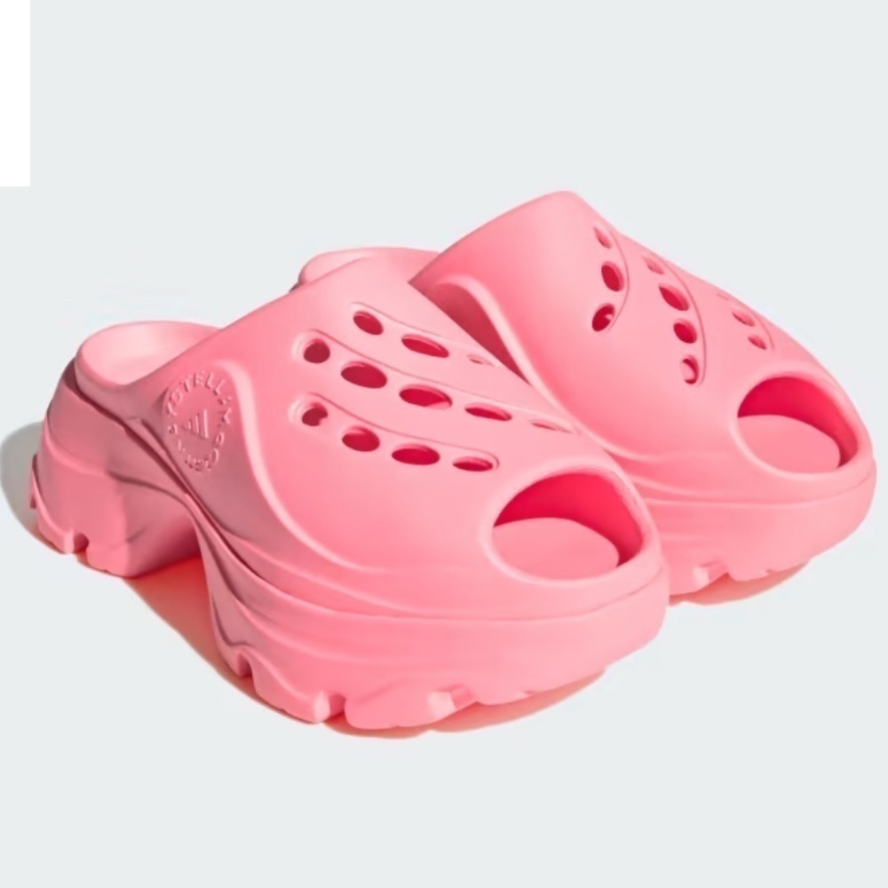 ADIDAS BY STELLA MCCARTNEY PINK RUBBER CROCS GIMME GUMMY CLOGS SIZE 9 NWT
